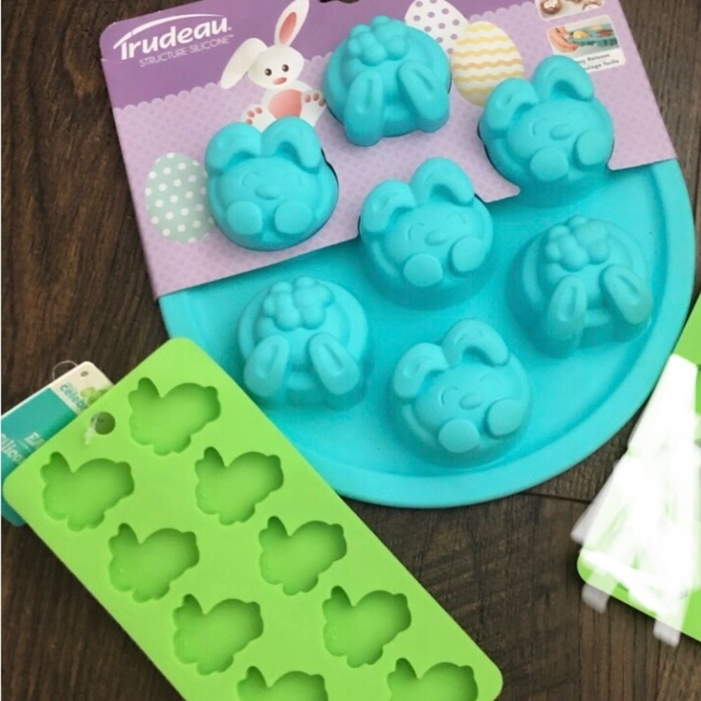 Silicone cupcake Pan and candy molds Easter bunny theme
